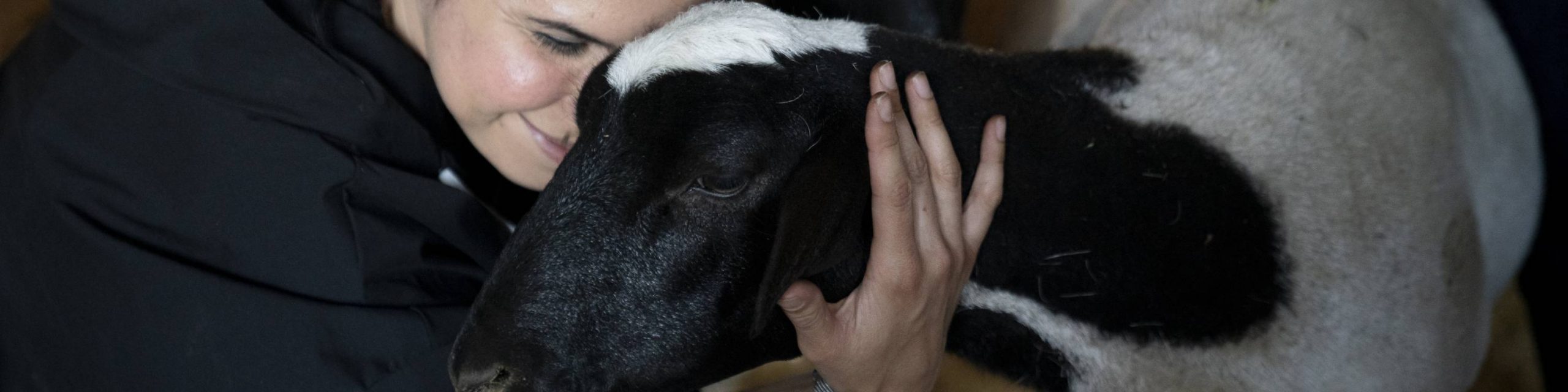 Woman with lamb