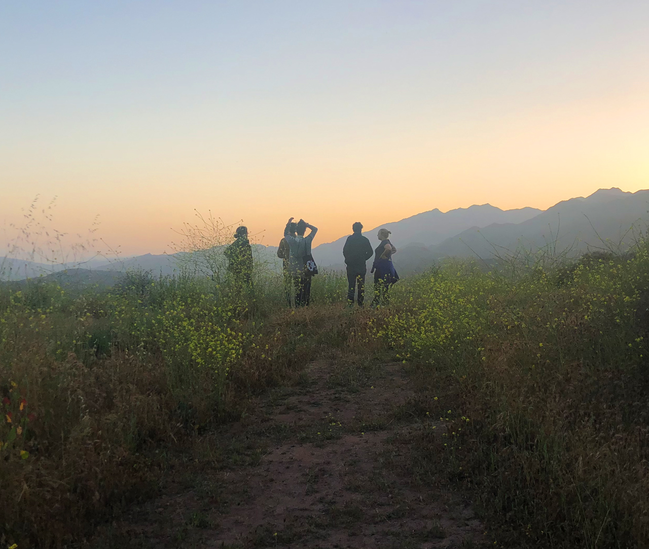 Sky,Plant,People in nature,Natural landscape,Mountain,Sunset,Grassland