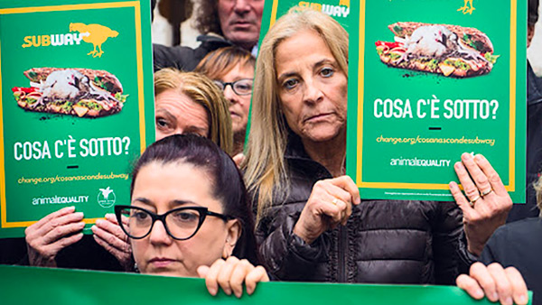 Subway protesters 