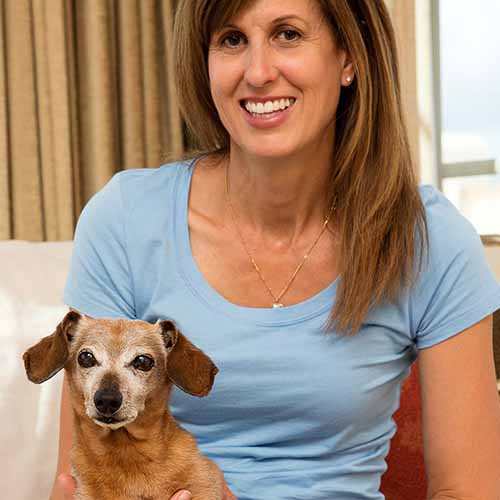 Johanna with her dog