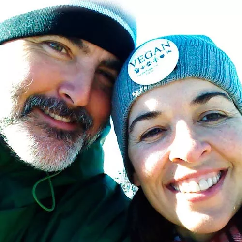 Barbara and Matt, volunteers of Animal Equality