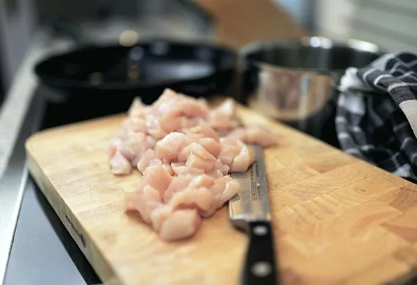 Meat on a chopping board